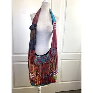 Rising International Boho Crossbody Fabric Shoulder Bag Multicolor Patchwork
